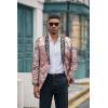 imageCOOFANDY Mens Floral Suit Jacket Shawl Lapel Slim Fit Stylish Blazer Dress Suit Prom Party Wedding BlazerLuxury Pink