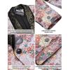 imageCOOFANDY Mens Floral Suit Jacket Shawl Lapel Slim Fit Stylish Blazer Dress Suit Prom Party Wedding BlazerLuxury Pink
