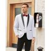 imageCOOFANDY Mens Tuxedo Jacket One Button Dress Suit Blazer Jacket for Wedding Dinner Prom Party01white