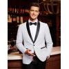 imageCOOFANDY Mens Tuxedo Jacket One Button Dress Suit Blazer Jacket for Wedding Dinner Prom Party01white