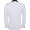 imageCOOFANDY Mens Tuxedo Jacket One Button Dress Suit Blazer Jacket for Wedding Dinner Prom Party01white