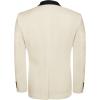 imageCOOFANDY Mens Tuxedo Jacket One Button Dress Suit Blazer Jacket for Wedding Dinner Prom PartyBeige