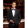 imageCOOFANDY Mens Tuxedo Jacket One Button Dress Suit Blazer Jacket for Wedding Dinner Prom PartyBlackjacquard