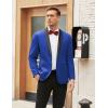 imageCOOFANDY Mens Tuxedo Jacket One Button Dress Suit Blazer Jacket for Wedding Dinner Prom PartyBlue