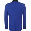 imageCOOFANDY Mens Tuxedo Jacket One Button Dress Suit Blazer Jacket for Wedding Dinner Prom PartyBlue