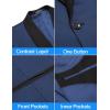 imageCOOFANDY Mens Tuxedo Jacket One Button Dress Suit Blazer Jacket for Wedding Dinner Prom PartyBluejacquard