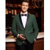 imageCOOFANDY Mens Tuxedo Jacket One Button Dress Suit Blazer Jacket for Wedding Dinner Prom PartyDeep Green