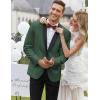 imageCOOFANDY Mens Tuxedo Jacket One Button Dress Suit Blazer Jacket for Wedding Dinner Prom PartyDeep Green