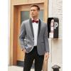 imageCOOFANDY Mens Tuxedo Jacket One Button Dress Suit Blazer Jacket for Wedding Dinner Prom PartyGray
