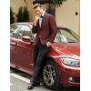 imageCOOFANDY Mens Tuxedo Jacket One Button Dress Suit Blazer Jacket for Wedding Dinner Prom PartyRedjacquard