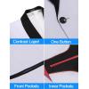 imageCOOFANDY Mens Tuxedo Jacket One Button Dress Suit Blazer Jacket for Wedding Dinner Prom PartyWhitejacquard