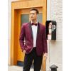 imageCOOFANDY Mens Tuxedo Jacket One Button Dress Suit Blazer Jacket for Wedding Dinner Prom PartyWine Red