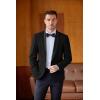 imageCOOFANDY Mens Tuxedo Jacket Wedding Suit Jacket Slim Fit Blazer Jacket for Dinner Prom PartyBlack
