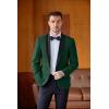 imageCOOFANDY Mens Tuxedo Jacket Wedding Suit Jacket Slim Fit Blazer Jacket for Dinner Prom PartyDark Green