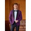 imageCOOFANDY Mens Tuxedo Jacket Wedding Suit Jacket Slim Fit Blazer Jacket for Dinner Prom PartyPurple