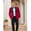 imageCOOFANDY Mens Tuxedo Jacket Wedding Suit Jacket Slim Fit Blazer Jacket for Dinner Prom PartyRed