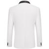 imageCOOFANDY Mens Tuxedo Jacket Wedding Suit Jacket Slim Fit Blazer Jacket for Dinner Prom PartyWhite