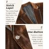 imageCOOFANDY Mens Velvet Blazer Notched Lapel One Button Velour Tuxedo Jacket for Prom Wedding Party DinnerBrown