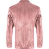 imageCOOFANDY Mens Velvet Blazer Notched Lapel One Button Velour Tuxedo Jacket for Prom Wedding Party DinnerPink