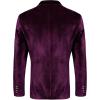 imageCOOFANDY Mens Velvet Blazer Notched Lapel One Button Velour Tuxedo Jacket for Prom Wedding Party DinnerPurple