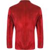 imageCOOFANDY Mens Velvet Blazer Notched Lapel One Button Velour Tuxedo Jacket for Prom Wedding Party DinnerRed