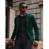imageCOOFANDY Mens Velvet Blazer Notched Lapel One Button Velour Tuxedo Jacket for Prom Wedding Party DinnerTeal Green