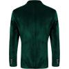 imageCOOFANDY Mens Velvet Blazer Notched Lapel One Button Velour Tuxedo Jacket for Prom Wedding Party DinnerTeal Green