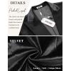 imageCOOFANDY Mens Wedding Tuxedo Jacket Slim Fit Velvet Blazer One Button Suit Jacket for Prom Dinner PartyBlack