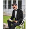 imageCOOFANDY Mens Wedding Tuxedo Jacket Slim Fit Velvet Blazer One Button Suit Jacket for Prom Dinner PartyBlack