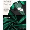 imageCOOFANDY Mens Wedding Tuxedo Jacket Slim Fit Velvet Blazer One Button Suit Jacket for Prom Dinner PartyGreen