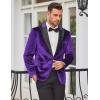 imageCOOFANDY Mens Wedding Tuxedo Jacket Slim Fit Velvet Blazer One Button Suit Jacket for Prom Dinner PartyPurple