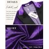 imageCOOFANDY Mens Wedding Tuxedo Jacket Slim Fit Velvet Blazer One Button Suit Jacket for Prom Dinner PartyPurple
