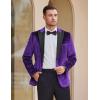 imageCOOFANDY Mens Wedding Tuxedo Jacket Slim Fit Velvet Blazer One Button Suit Jacket for Prom Dinner PartyPurple