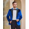 imageCOOFANDY Mens Wedding Tuxedo Jacket Slim Fit Velvet Blazer One Button Suit Jacket for Prom Dinner PartyRoyal Blue