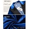 imageCOOFANDY Mens Wedding Tuxedo Jacket Slim Fit Velvet Blazer One Button Suit Jacket for Prom Dinner PartyRoyal Blue