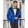 imageCOOFANDY Mens Wedding Tuxedo Jacket Slim Fit Velvet Blazer One Button Suit Jacket for Prom Dinner PartyRoyal Blue
