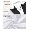 imageCOOFANDY Mens Wedding Tuxedo Jacket Slim Fit Velvet Blazer One Button Suit Jacket for Prom Dinner PartyWhite