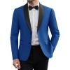 imageCOOFANDY Men Tuxedo Jacket Slim Fit Blazer Suit Jacket Prom Dinner Party WeddingRoyal Blue