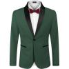 imageCOOFANDY Mens Tuxedo Jacket One Button Dress Suit Blazer Jacket for Wedding Dinner Prom PartyDeep Green