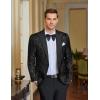 imageCOOFANDY Mens Paisley Tuxedo Jacket One Button Dress Suit Jacket Floral Blazer for Dinner Party Prom Wedding1  Black