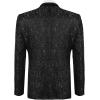 imageCOOFANDY Mens Paisley Tuxedo Jacket One Button Dress Suit Jacket Floral Blazer for Dinner Party Prom Wedding1  Black