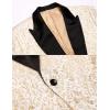 imageCOOFANDY Mens Paisley Tuxedo Jacket One Button Dress Suit Jacket Floral Blazer for Dinner Party Prom Wedding1  Golden