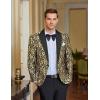 imageCOOFANDY Mens Paisley Tuxedo Jacket One Button Dress Suit Jacket Floral Blazer for Dinner Party Prom Wedding1  Golden Yellow