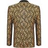 imageCOOFANDY Mens Paisley Tuxedo Jacket One Button Dress Suit Jacket Floral Blazer for Dinner Party Prom Wedding1  Golden Yellow