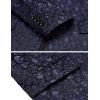 imageCOOFANDY Mens Paisley Tuxedo Jacket One Button Dress Suit Jacket Floral Blazer for Dinner Party Prom Wedding1  Navy Blue