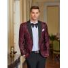 imageCOOFANDY Mens Paisley Tuxedo Jacket One Button Dress Suit Jacket Floral Blazer for Dinner Party Prom Wedding1  Red