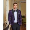 imageCOOFANDY Mens Paisley Tuxedo Jacket One Button Dress Suit Jacket Floral Blazer for Dinner Party Prom Wedding1 Purple