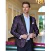 imageCOOFANDY Mens Paisley Tuxedo Jacket One Button Dress Suit Jacket Floral Blazer for Dinner Party Prom Wedding1 Purple