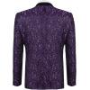 imageCOOFANDY Mens Paisley Tuxedo Jacket One Button Dress Suit Jacket Floral Blazer for Dinner Party Prom Wedding1 Purple