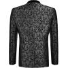 imageCOOFANDY Mens Paisley Tuxedo Jacket One Button Dress Suit Jacket Floral Blazer for Dinner Party Prom Wedding6  Black